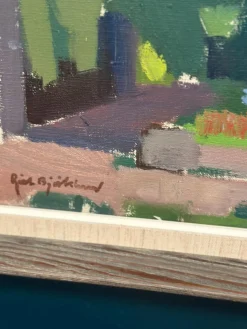 Richard Björklund, Garten, 1960er, Öl auf Leinwand, gerahmt