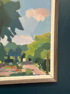 Richard Björklund, Garten, 1960er, Öl auf Leinwand, gerahmt