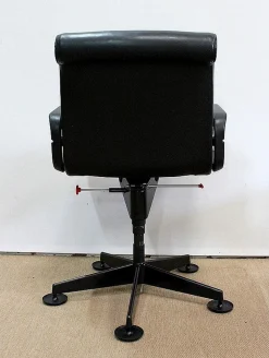 Richard Sapper zugeschriebene Leder Bürostühle für Knoll Inc. / Knoll International, 1979, 2er Set