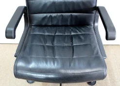 Richard Sapper zugeschriebene Leder Bürostühle für Knoll Inc. / Knoll International, 1979, 2er Set