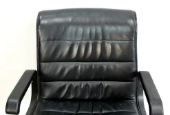 Richard Sapper zugeschriebene Leder Bürostühle für Knoll Inc. / Knoll International, 1979, 2er Set