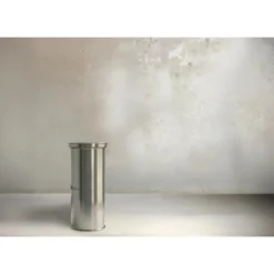 Rl 08 Zylindrischer Sockel aus Gebürstetem Aluminium von Caspal