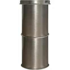Rl 08 Zylindrischer Sockel aus Gebürstetem Aluminium von Caspal