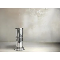Rl 09 Zylindrischer Sockel aus gebürstetem Aluminium von Caspal