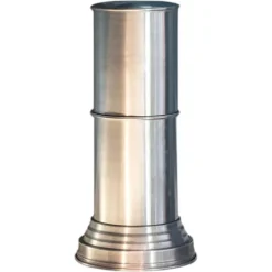 Rl 09 Zylindrischer Sockel aus gebürstetem Aluminium von Caspal
