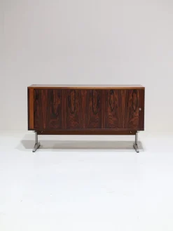 Rolltürschrank aus Palisander & Metall von Nipu, Dänemark, 1960er