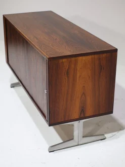 Rolltürschrank aus Palisander & Metall von Nipu, Dänemark, 1960er