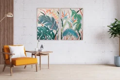 Romina Milano, Birds of Paradise Diptychon, 2026, Mischtechnik auf Papier
