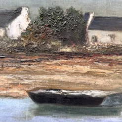Ronald, Kabinen der Französischen Bretagne, 20. Jh., Ölgemälde auf Leinwand, Gerahmt