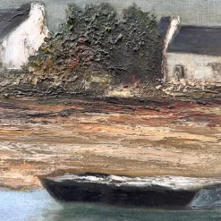 Ronald, Kabinen der Französischen Bretagne, 20. Jh., Ölgemälde auf Leinwand, Gerahmt