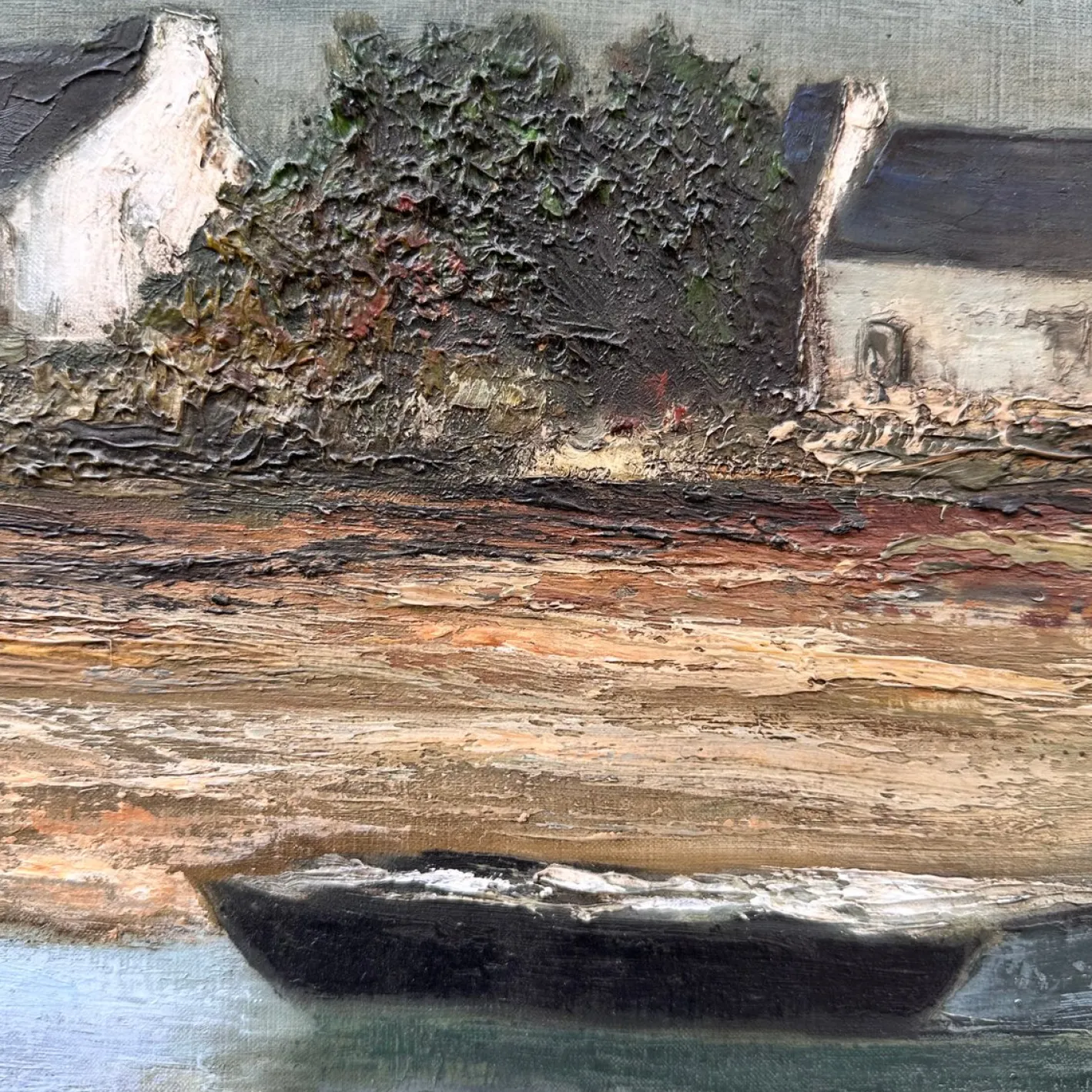 Ronald, Kabinen der Französischen Bretagne, 20. Jh., Ölgemälde auf Leinwand, Gerahmt