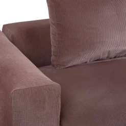 Rosafarbenes 3-Sitzer Sofa mit Kordgewebe von COR
