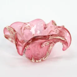 Rosa Murano Glas Tablett, 1960er