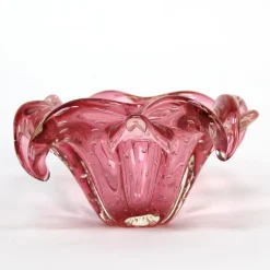 Rosa Murano Glas Tablett, 1960er