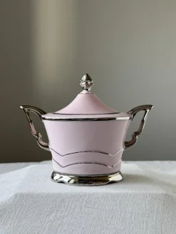 Rosa Porzellan Kaffee- und Teeservice von Epiag, 1920er, 19 . Set
