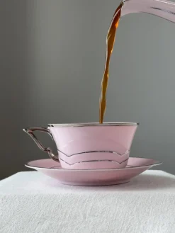 Rosa Porzellan Kaffee- und Teeservice von Epiag, 1920er, 19 . Set