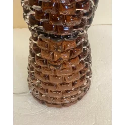 Rostrato Fumè Murano Glas Tischlampe von Simong