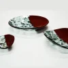 Rote Baccan Tafelaufsätze aus Muranoglas von Stefano Birello für VeVe Glass, 2019, 3er Set