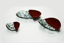 Rote Baccan Tafelaufsätze aus Muranoglas von Stefano Birello für VeVe Glass, 2019, 3er Set