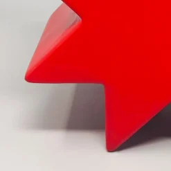 Rote Hsing Vase von Ettore Sottsass, Italien, 1980er