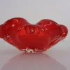 Rote Italienische Vintage Murano Glasschale, 1960er