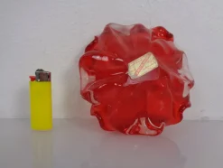 Rote Italienische Vintage Murano Glasschale, 1960er