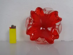 Rote Italienische Vintage Murano Glasschale, 1960er