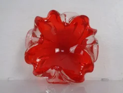 Rote Italienische Vintage Murano Glasschale, 1960er