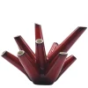 Rote Keramikvase mit mehreren Blumenmotiven von Vibi Torino, Italien, 1960er