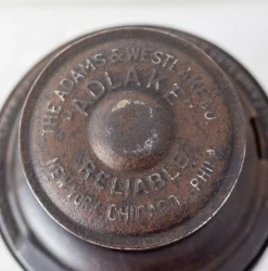 Rote Lampe aus Eisenblech von Adlake Adams und Westlake Railway Lantern, USA, 1908