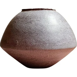 Rote Psykter Vase aus Steingut von Elena Vasilantonaki