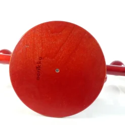 Roter Kerzenständer aus Holz von Aarikka Finland, 1960er