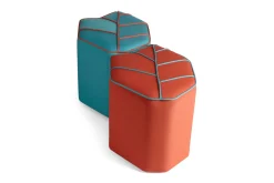 Roter Outdoor Leaf Sitzpouf von Nicolette de Waart für Design by Nico