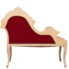 Rotes Louis XVI Flursofa aus Samt, 1950er