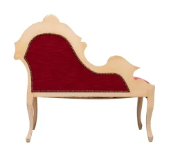Rotes Louis XVI Flursofa aus Samt, 1950er