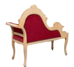 Rotes Louis XVI Flursofa aus Samt, 1950er