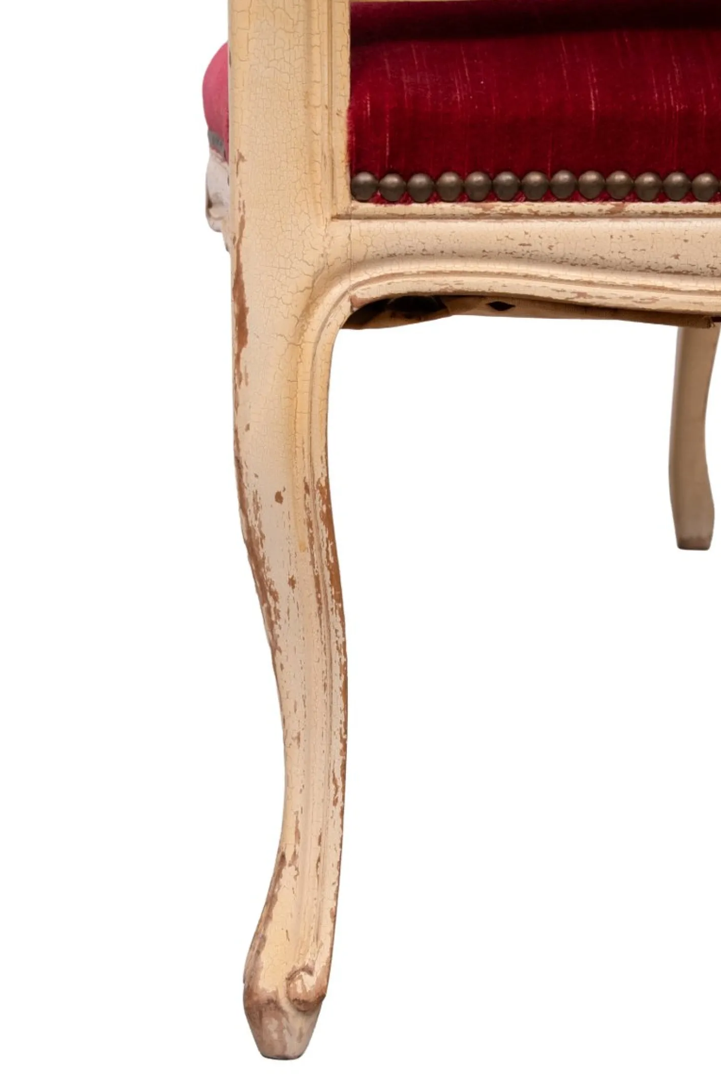 Rotes Louis XVI Flursofa aus Samt, 1950er