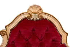 Rotes Louis XVI Flursofa aus Samt, 1950er