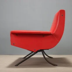Rotes Vintage Sofa aus Skai, 1960er