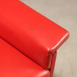 Rotes Vintage Sofa aus Skai, 1960er