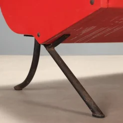 Rotes Vintage Sofa aus Skai, 1960er
