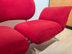 Rotes wandelbares Sofa Bonaldo zugeschrieben, 1980er