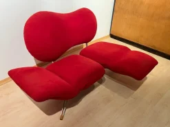 Rotes wandelbares Sofa Bonaldo zugeschrieben, 1980er