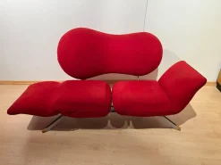 Rotes wandelbares Sofa Bonaldo zugeschrieben, 1980er