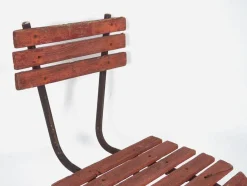 Rote Vintage Gartenstühle, 1920, 4 . Set
