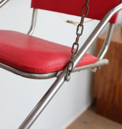 Rote Vintage Kinderschaukel, 1950er