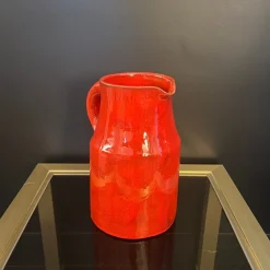 Rote Vintage Vase von den Gebrüdern Cloutier, 1960er