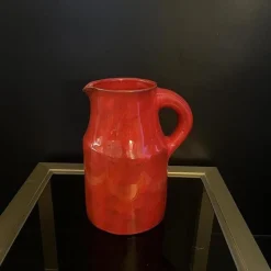 Rote Vintage Vase von den Gebrüdern Cloutier, 1960er