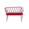 Rot lackiertes Gartensofa aus Eisen von Gio Ponti für Casa E Giardino, 1950er