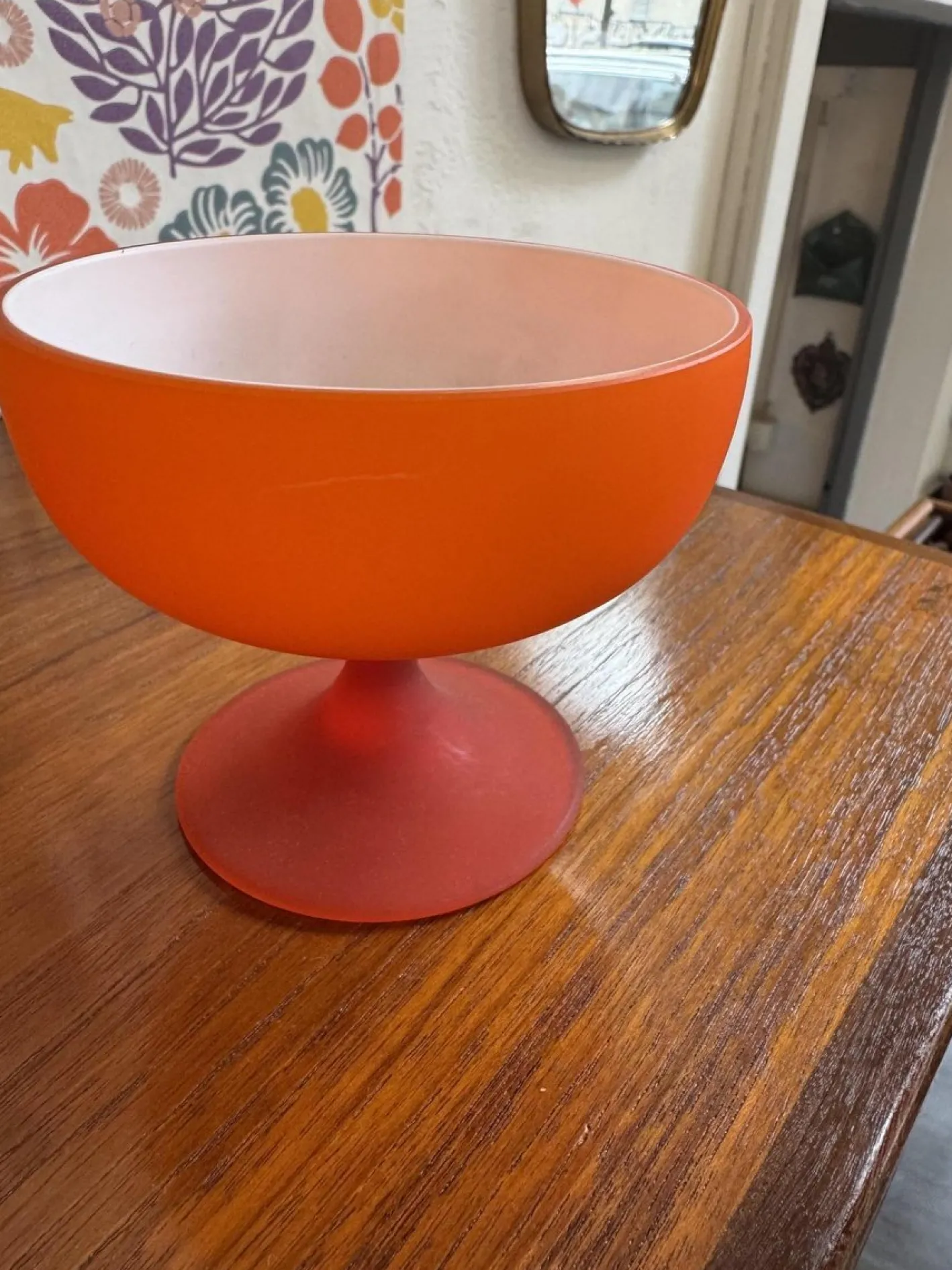 Rot-weiße italienische Incamiciato Schalen aus Muranoglas von Carlo Moretti, 1959, 6er Set